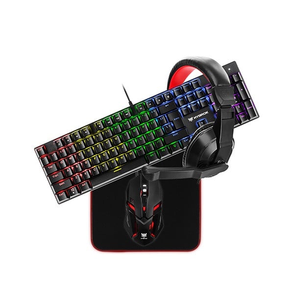 HYBROK HPG200 PACK 4/1 (CLAVIER-SOURIS-TAPIS-CASQUE)