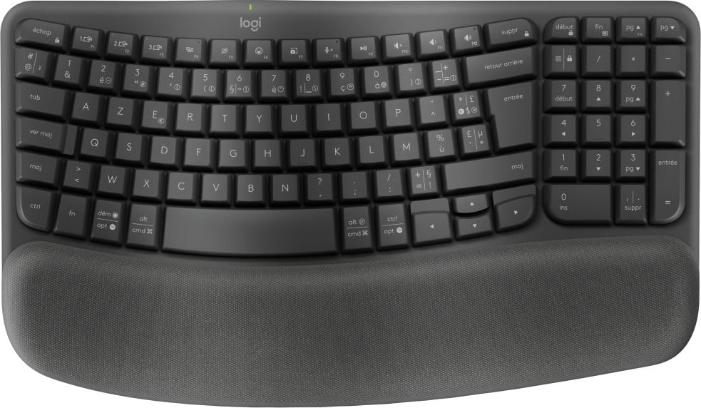 Logitech Wave Keys clavier RF sans fil + Bluetooth AZERTY Français Graphite (920-012286)
