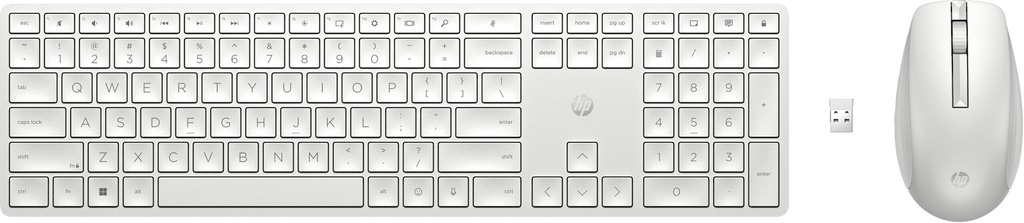 Clavier Souris Sans Fil HP 650 Blanc (4R016AA)