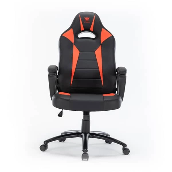[Hybrok-FIGHTERRED] Hybrok Fauteuil Gaming Fighter - Siège baquet en similicuir rouge/noir - Armature métal - Mousse haute densité - Charge 120kg