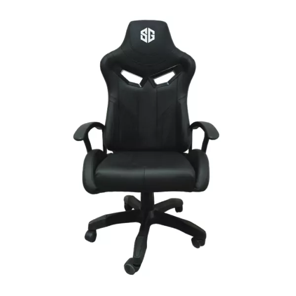 [SG-FighterNoir] SG Racer Chaise Gaming Fighter - Fauteuil gamer ergonomique noir - Maintien lombaire et cervical - Hauteur réglable