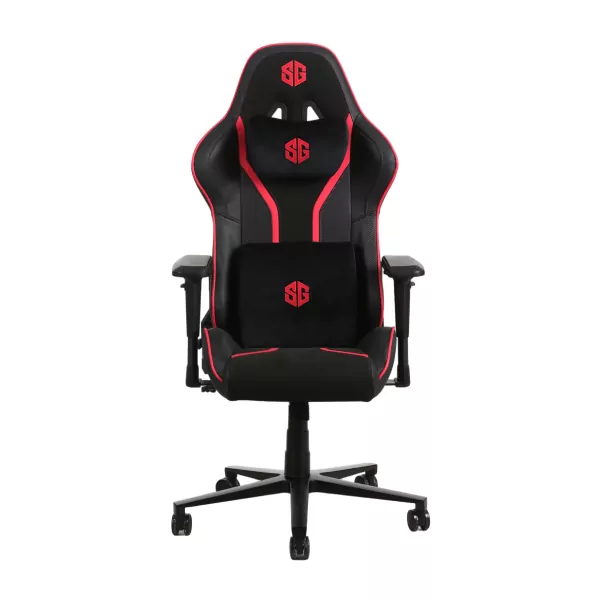 [SG1-StrixNoirRouge] SG Racer Chaise Gaming SG1-Strix - Fauteuil gamer ergonomique noir/rouge - Accoudoirs 4D - Dossier inclinable 155° - Vérin Classe 4