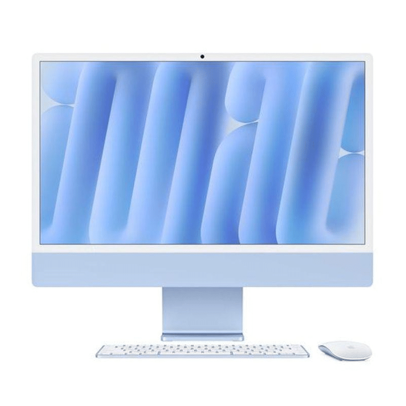 iMac 24″ Bleu – Écran Retina 4.5K, 16 Go de mémoire, 256 Go de stockage (MWV13)