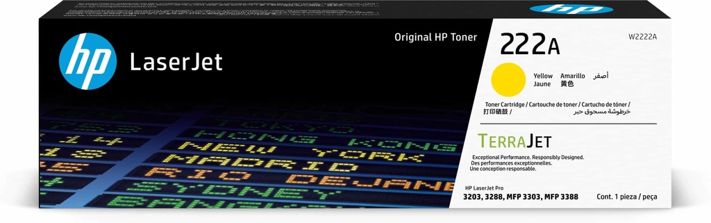 HP 222A Jaune – Toner HP LaserJet d’origine (W2222A)