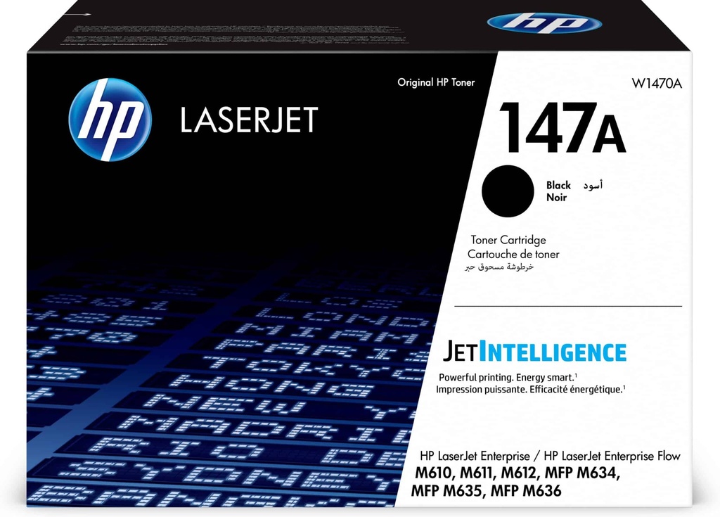 Cartouche de toner HP 147A LaserJet – Noir (W1470A)