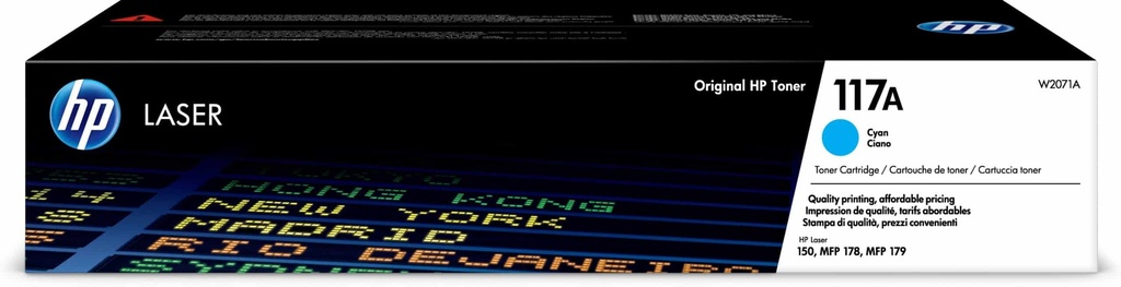 HP 117A Cyan – Toner HP LaserJet d’origine (W2071A)
