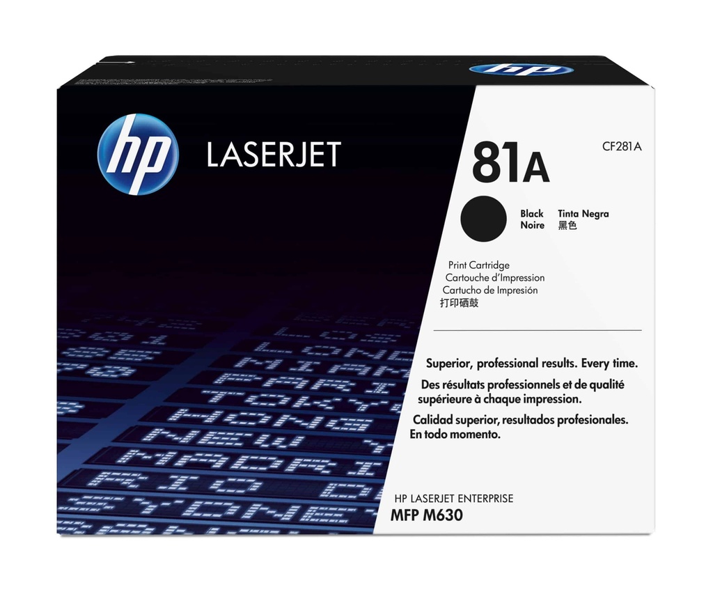 Toner HP 81A LaserJet authentique – Noir (CF281A)