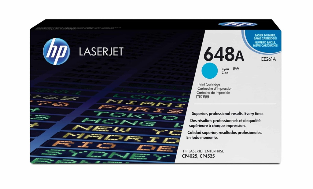 HP 648A Cyan – Toner HP LaserJet d’origine (CE261A)