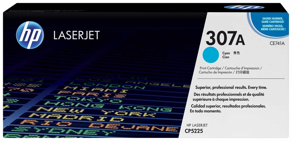 HP 307A Cyan – Toner HP LaserJet d’origine (CE741A)