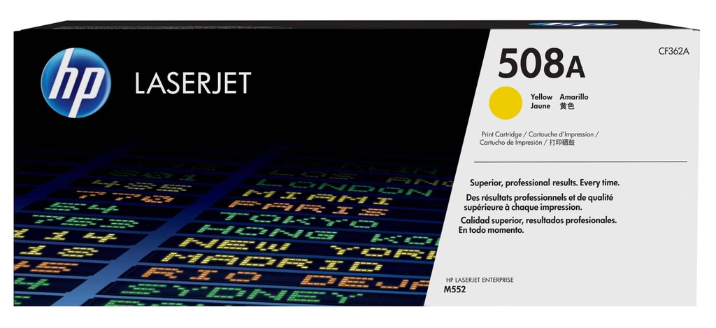 Toner HP 508A toner LaserJet authentique – Jaune (CF362A)