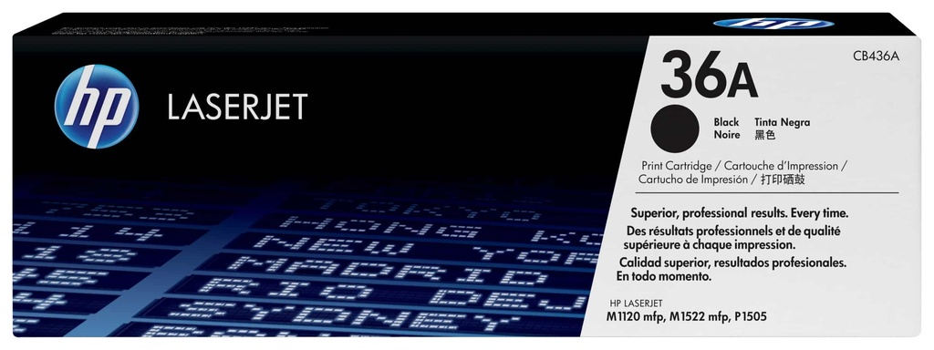 HP 36A Noir – Toner HP LaserJet d’origine (CB436A)