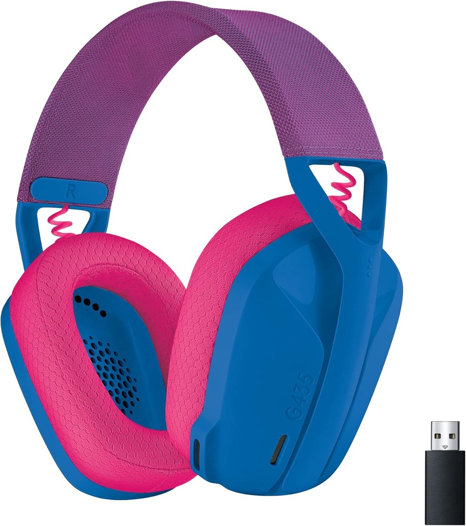 Casque gaming Bluetooth Ultra-Light Logitech G435 bleu (981-001062)