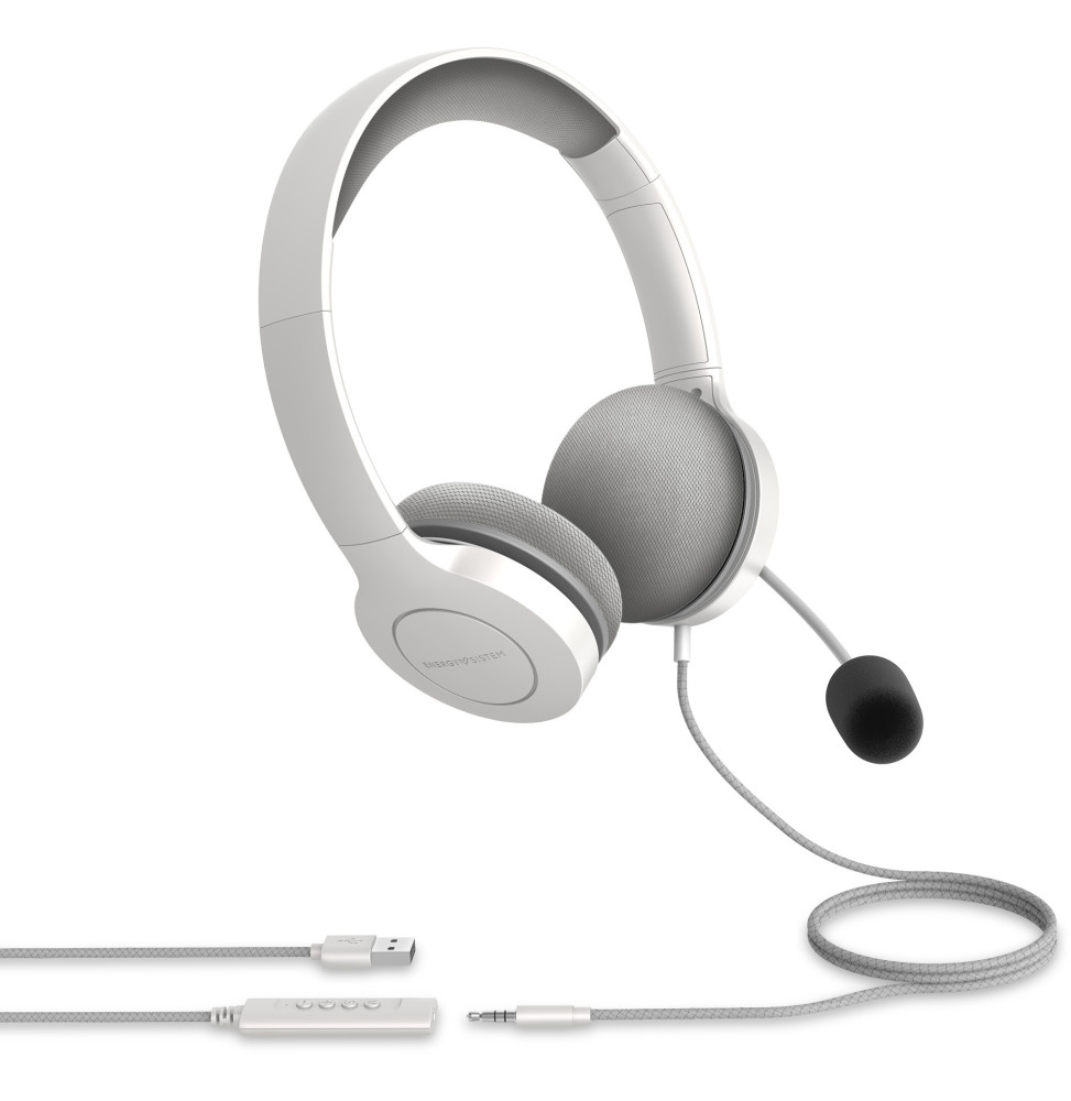 Casque Energy Sistem Office 3 Blanc - Jack 3,5 mm / USB (8432426452156)