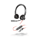 POLY Micro-casque Blackwire 3320 stéréo USB-C certifié Microsoft Teams + adaptateur USB-C/A (8X220AA)