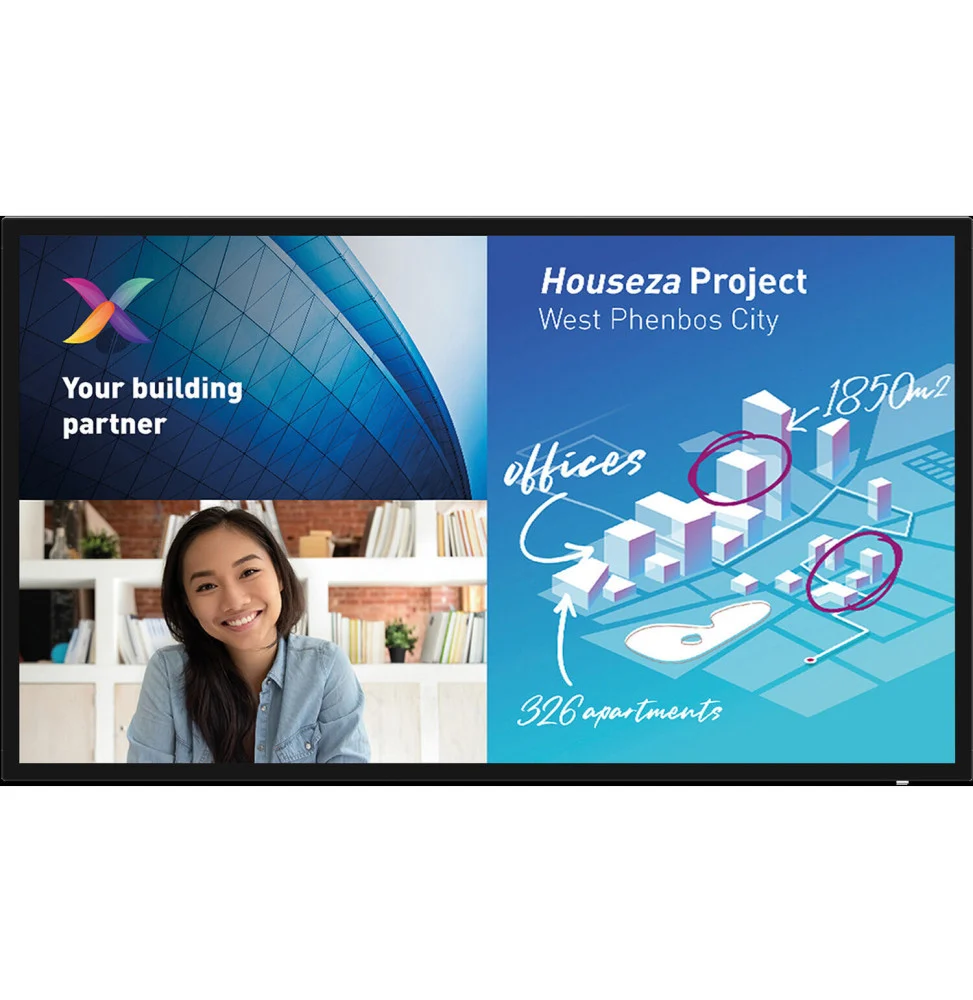 Écran interactif 4K 86" Philips C-Line 86BDL6051C pour Affichage Dynamique (86BDL6051C/00)