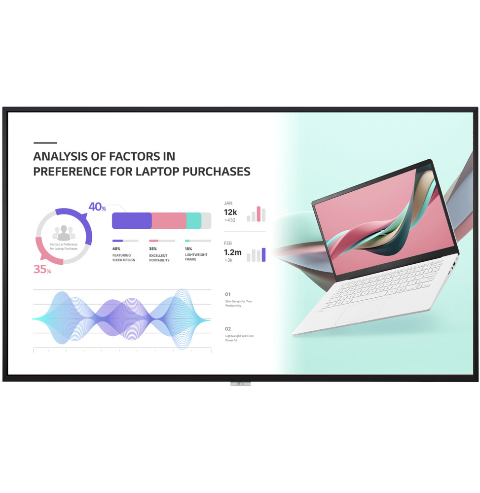 [55UH5J-H] Écran d'affichage standard LG 55" UHD 4K (55UH5J-H)