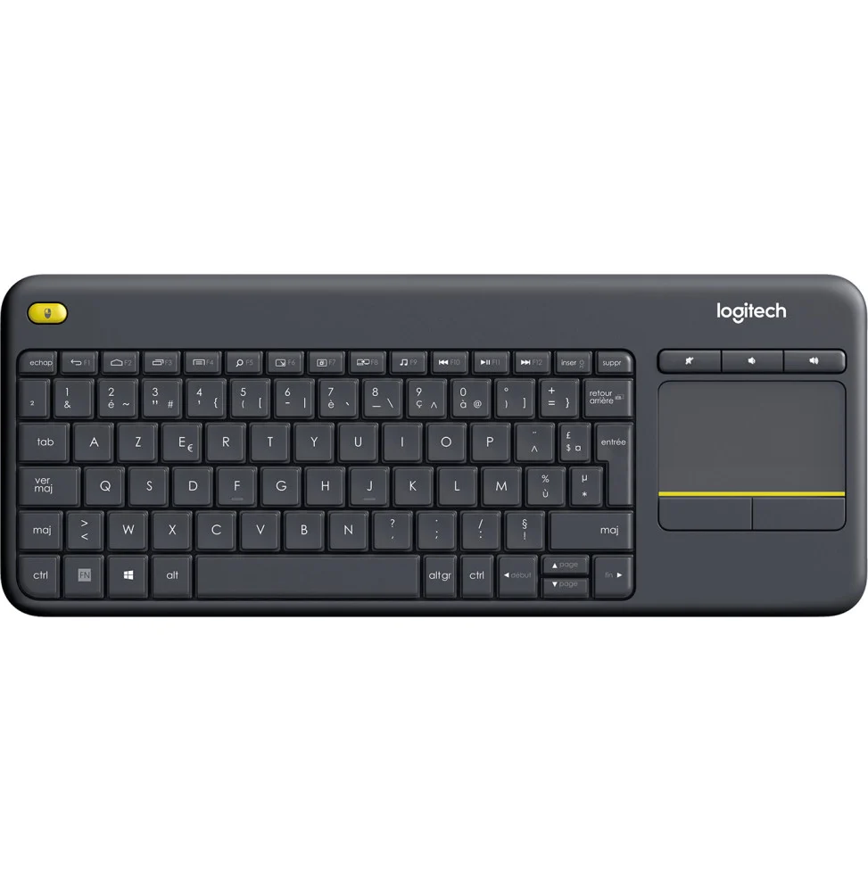 [920-007129] Clavier sans fil avec pavé tactile intégré Logitech K400 Plus (AZERTY, Français)