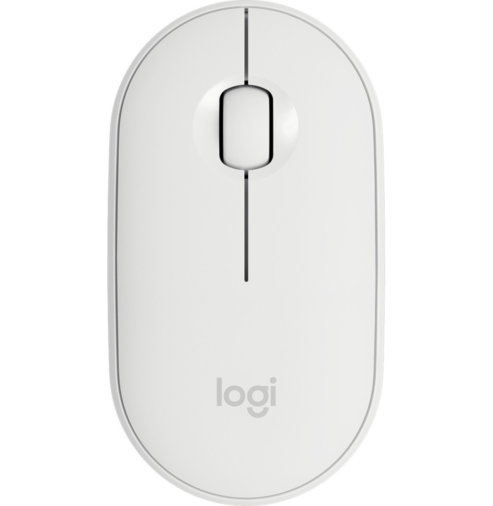 [910-005716] Souris sans fil Bluetooth Logitech Pebble M350 Blanc cassé (910-005716)