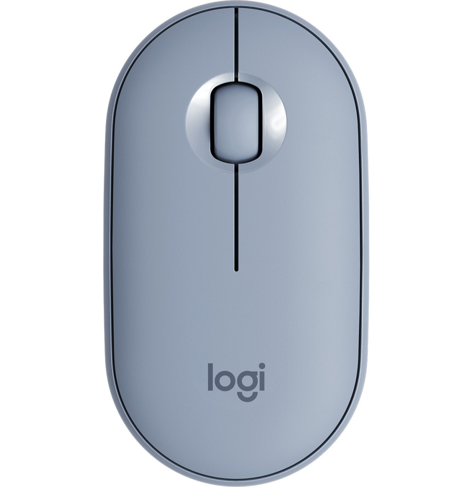 [910-005719] Souris sans fil Bluetooth Logitech Pebble M350 Bleu gris (910-005719)