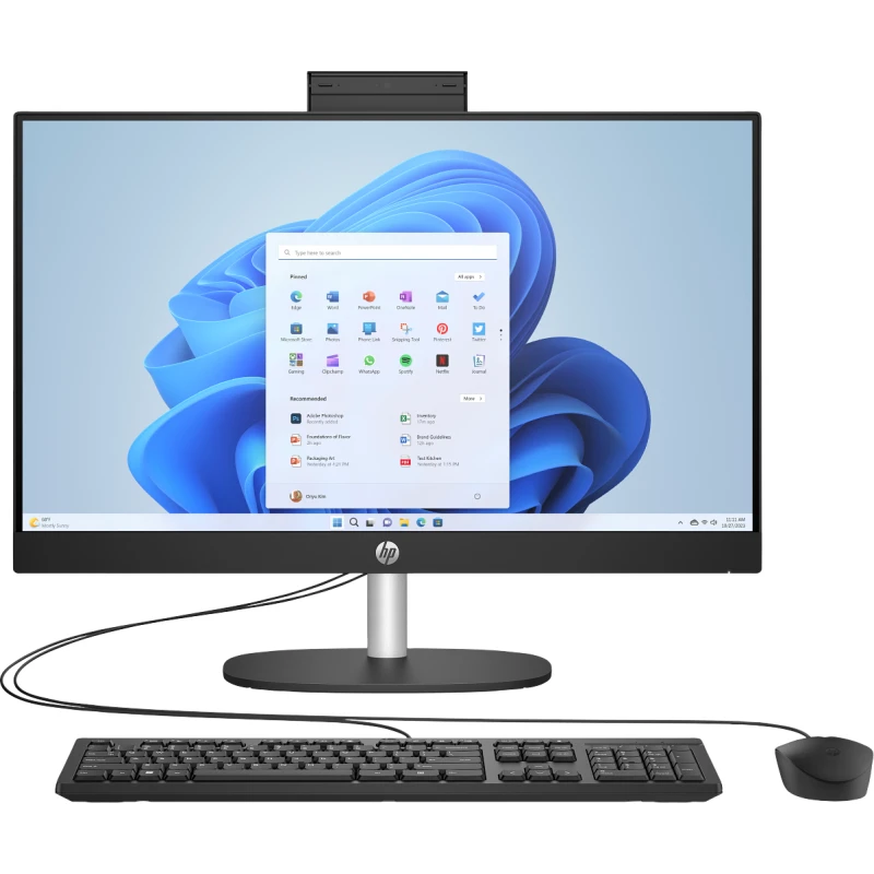 [BW3U5EA] Ordinateur Tout-en-un Nouvelle Génération : HP 24-ck0003nk – Intel® Core™ Ultra 5 125H (Série Ultra) – 16 Go RAM DDR5 – 512 Go SSD – Écran 23.8" FHD – Windows 11 Famille (Code : BW3U5EA)