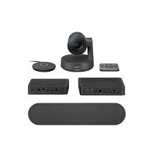 [960-001237] Logitech Système de Visioconférence Rally - Caméra PTZ 4K UHD - Haut-parleur + Mic Pod - Hubs Table/Display - RightSense™ - Certifié Teams/Zoom - Noir (960-001237)
