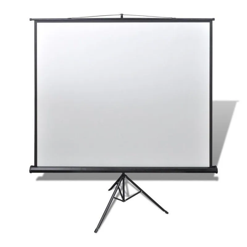 [EY-TR1818] EYEPLAY Écran de Projection sur Trépied 180x180 cm - Format 1:1 - Toile blanche matte - Hauteur réglable - Portable - Idéal présentations - (EY-TR1818)