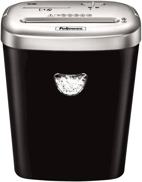 [F4653101] Destructeur de Documents Individuel Fellowes Powershred 53C – Coupe Croisée DIN P-4